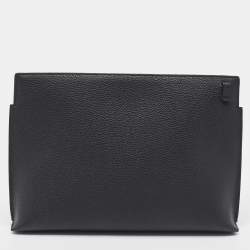 Pre Owned Loewe Black Leather Anagram T Pouch