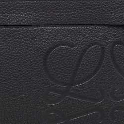 Pre Owned Loewe Black Leather Anagram T Pouch