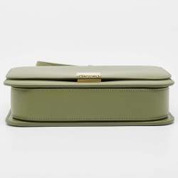 Pre Owned Loewe Avocado Green Leather Goya Shoulder Bag