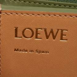 Pre Owned Loewe Avocado Green Leather Goya Shoulder Bag