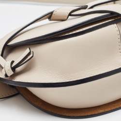 Pre Owned Loewe Grey Leather Mini Gate Belt Bag