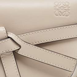 Pre Owned Loewe Grey Leather Mini Gate Belt Bag