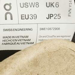 Pre Owned Loewe x On Green/White Fabric Cloudtilt 2 Sneakers Size 39