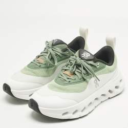 Pre Owned Loewe x On Green/White Fabric Cloudtilt 2 Sneakers Size 39