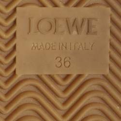 مملوكة مسبقًا Loewe Tricolor Leather and Nylon paneled Lace Up Sneakers Size 36