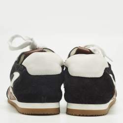 مملوكة مسبقًا Loewe Tricolor Leather and Nylon paneled Lace Up Sneakers Size 36