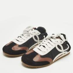 مملوكة مسبقًا Loewe Tricolor Leather and Nylon paneled Lace Up Sneakers Size 36