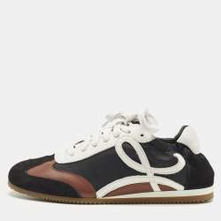 مملوكة مسبقًا Loewe Tricolor Leather and Nylon paneled Lace Up Sneakers Size 36