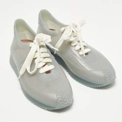 Pre Owned Loewe Flow Runner Size 38 Transparent Rubber Lace Up Sneakers