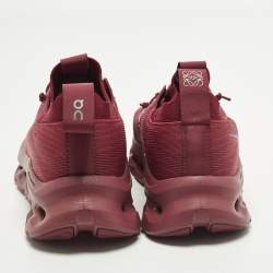 Pre Owned Loewe x On Cloudtilt Size 39 Burgundy Knit Fabric Low Top Sneakers