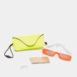 Loewe Orange/White LW400331 Paula's Ibiza Oval Sunglasses