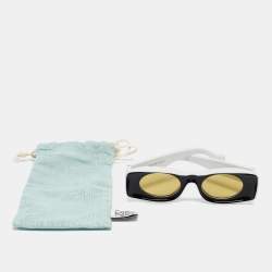 Pre Owned Loewe Black/White LW400331 Paula's Ibiza Oval Sunglasses