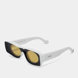 Pre Owned Loewe Black/White LW400331 Paula's Ibiza Oval Sunglasses