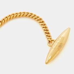 Pre Owned Loewe Anagram Gold Tone Bracelet
