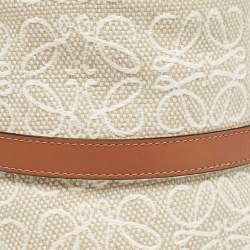 Pre Owned Loewe  Beige Anagram Jacquard Bucket Hat