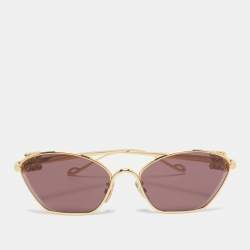 Pre Owned Loewe Plum/Gold LW40115U Cat Eye Sunglasses