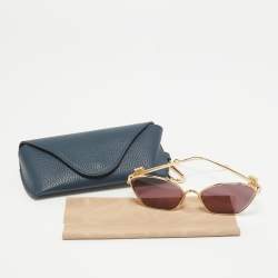 Pre Owned Loewe Plum/Gold LW40115U Cat Eye Sunglasses