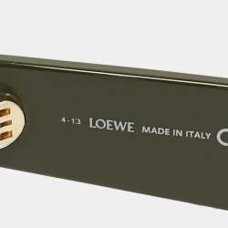 Loewe Green/Black LW400911 Anagram Frame Oval Sunglasses