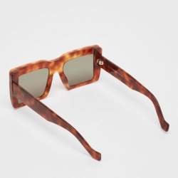 Loewe Tortoise/Green LW40018I Square Sunglasses