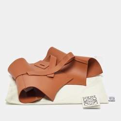 Pre Owned Loewe Brown Leather Obi Corset Belt M