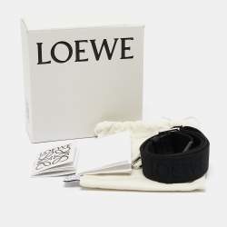 Loewe Black Canvas and Leather Webbing Adjustable Bag Strap