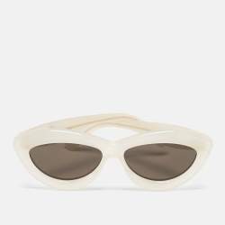 Loewe Off White/Black LW40096I Curvy Cat Eye Sunglasses