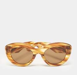 Pre Owned Loewe Brown  LW400511 Cat Eye Sunglasses