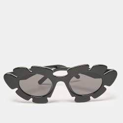 Pre Owned Loewe Black LW40088U Flower Geometric Sunglasses