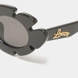 Pre Owned Loewe Black LW40088U Flower Geometric Sunglasses