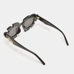 Pre Owned Loewe Black LW40088U Flower Geometric Sunglasses