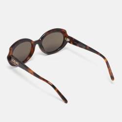 Loewe Brown Brown Tortoise Shell Effect LW401471 Mini Oval Sunglasses