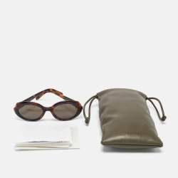 Loewe Brown Brown Tortoise Shell Effect LW401471 Mini Oval Sunglasses