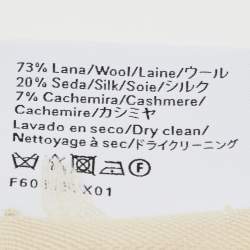Loewe Cream Anagram Print Wool  Silk Scarf