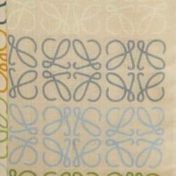 Loewe Cream Anagram Print Wool  Silk Scarf