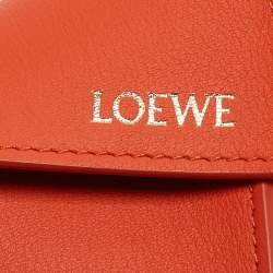 Loewe Orange Leather Puzzle Fold Charm