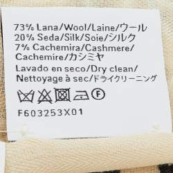 Loewe Beige Anagram Wool & Silk Scarf