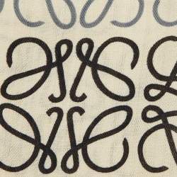 Loewe Beige Anagram Wool & Silk Scarf