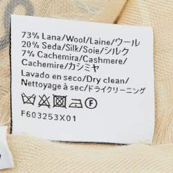 Loewe Beige Anagram Wool & Silk Scarf