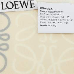 Loewe Beige Anagram Wool & Silk Scarf