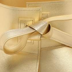 Loewe Gold Leather Obi Corset Belt S