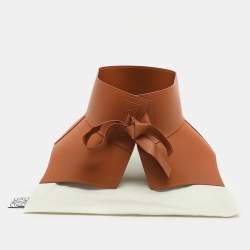 Pre Owned Loewe Brown Leather Obi Corset Belt S