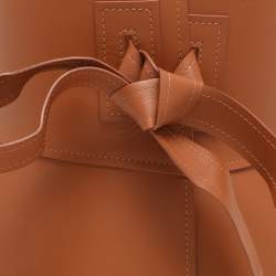 Pre Owned Loewe Brown Leather Obi Corset Belt S