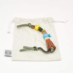 Pre Owned Loewe Multicolor Leather and Beaded Bag Charm