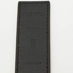 Pre Owned Loewe Tan/Black Leather Anagram Reversible Belt 80CM
