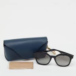 Pre Owned Loewe Black/Grey Gradient LW40079U Curvy Square Sunglasses