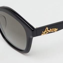 Pre Owned Loewe Black/Grey Gradient LW40079U Curvy Square Sunglasses