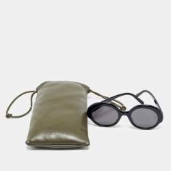 Pre Owned Loewe Black LW40135I Round Sunglasses