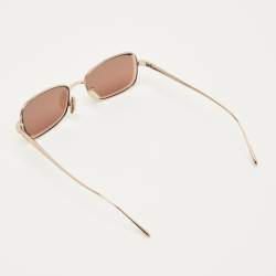 Pre Owned Loewe Pink/Gold Tone LW40159U Anagram Rectangle Sunglasses
