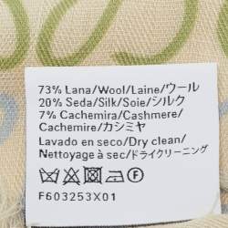 Pre Owned Loewe Cream Anagram Wool Scarf