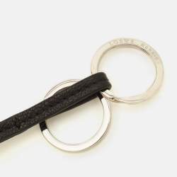 مملوكة مسبقًا Loewe Padlock Key Ring Black Leather